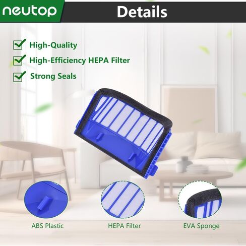 Filters for iRobot Roomba 675 677 670 665 655 645 614 694 692 ONLY | 6-Pack, Robot Vacuums HEPA Filter Replacement Spare Parts Accessories in Kuwait