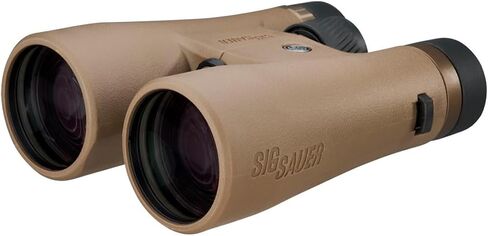 SIG SAUER Canyon HD 12x50mm Fogproof Hunting Binoculars | Waterproof IPX-7 Rated Tripod-Adaptable Optic with Multicoated Lenses, Harness Strap, Covers & Case Included, Flat Dark Earth in Kuwait