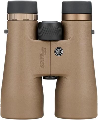 SIG SAUER Canyon HD 12x50mm Fogproof Hunting Binoculars | Waterproof IPX-7 Rated Tripod-Adaptable Optic with Multicoated Lenses, Harness Strap, Covers & Case Included, Flat Dark Earth in Kuwait