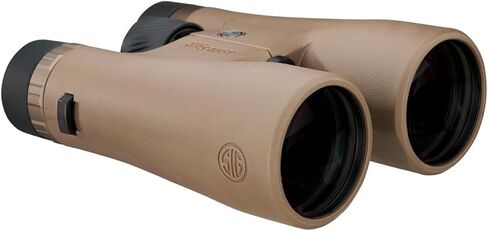 SIG SAUER Canyon HD 12x50mm Fogproof Hunting Binoculars | Waterproof IPX-7 Rated Tripod-Adaptable Optic with Multicoated Lenses, Harness Strap, Covers & Case Included, Flat Dark Earth in Kuwait