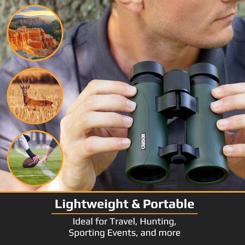 RD Series 8x26mm, Open Bridge Compact Binoculars | HD Waterproof Binoculars with Multi-Coated Optics - High Power Binoculars for Birdwatching (RD-826) in Kuwait