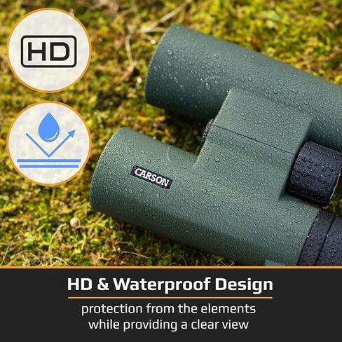RD Series 8x26mm, Open Bridge Compact Binoculars | HD Waterproof Binoculars with Multi-Coated Optics - High Power Binoculars for Birdwatching (RD-826) in Kuwait