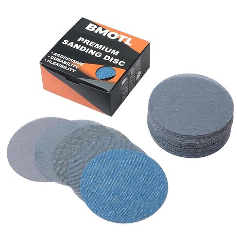 5 Inch Mesh Sanding Discs Assortment: 50Pcs Premium Ceramic Net Sanding Disc 80 120 180 240 320 Assorted Grit, Dustless Hook & Loop Sandpaper for 8 Hole Orbital Sander, Automotive/Wood Polishing in Kuwait