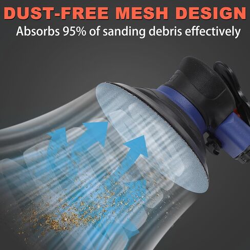 5 Inch Mesh Sanding Discs Assortment: 50Pcs Premium Ceramic Net Sanding Disc 80 120 180 240 320 Assorted Grit, Dustless Hook & Loop Sandpaper for 8 Hole Orbital Sander, Automotive/Wood Polishing in Kuwait