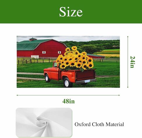 Fluorescent Light Covers, Yellow Sunflower Magnetic Light Covers for Ceiling Lights, Red Barn Truck Farmhouse Modern Art Fluorescent Ceiling Shade Filters for Classroom Bedroom Office 4x2Ft x 4PCS in Kuwait