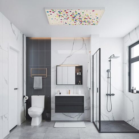 Fluorescent Light Covers, Colorful Polka Dot Magnetic Light Covers for Ceiling Lights, Cartoon Cute Abstract Graffiti Beige Fluorescent Ceiling Shade Filters for Classroom Bedroom Office 4x2Ft x 3PCS in Kuwait