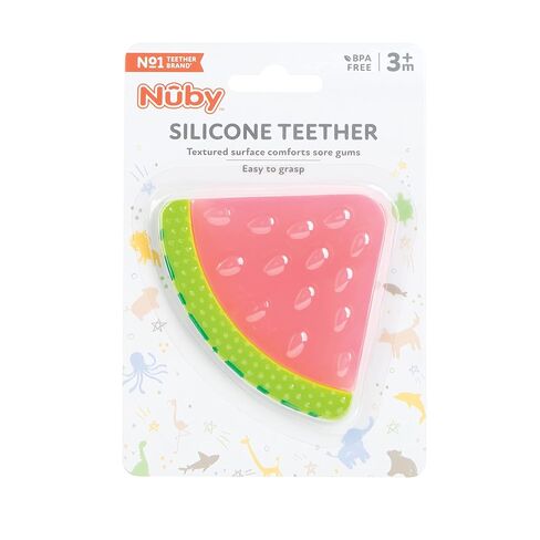 Nuby 100% Silicone Fruit Teether | Watermelon - 3+ Months in Kuwait
