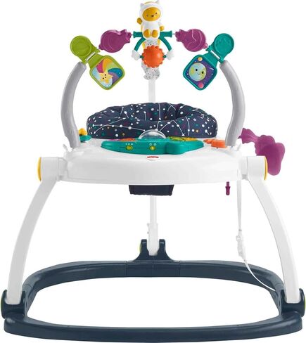 Fisher-Price Baby Jumperoo Baby Bouncer and Activity Center with Lights and Sounds, Astro Kitty SpaceSaver in Saudi Arabia