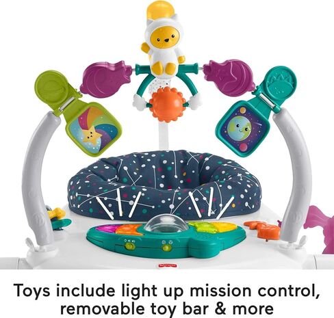 Fisher-Price Baby Jumperoo Baby Bouncer and Activity Center with Lights and Sounds, Astro Kitty SpaceSaver in Saudi Arabia