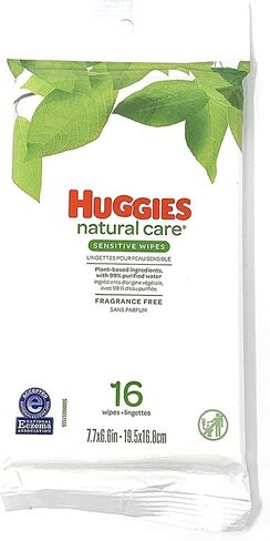 Huggies Natural Care Fragrance Free Baby Wipes 16 Count (6 Pack) in Kuwait