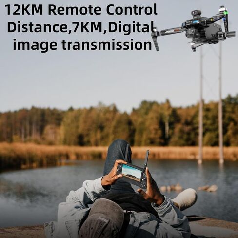 AE60 Ultra Drone with Camera for Adults, 3 Batteries,Carbon Fiber, | 4K Video and 8K Photo,3-Axis Mechanical Gimbal, 7.2" Touch Screen Remote,360 Laser Obstacle Avoidance,800g Payload in Kuwait