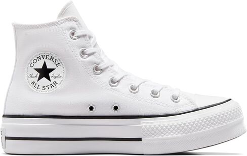 Converse Women's Chuck Taylor All Star Lift High Top Sneakers, White/Black/White, 7 Medium US in Kuwait