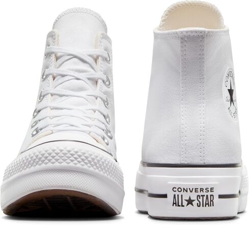 Converse Women's Chuck Taylor All Star Lift High Top Sneakers, White/Black/White, 7 Medium US in Kuwait