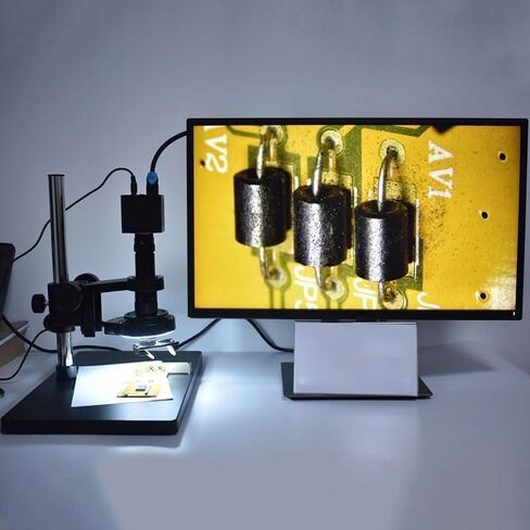 Microscope Kit Monocular Video Microscope C-Mount Lens 0.7X-4.5X D Magnifier 10x-180x Continuous Zoom for Industrial Camera Microscope Lens Adapters (Color : 2D D Monocular 3D Objective Viewer in Kuwait