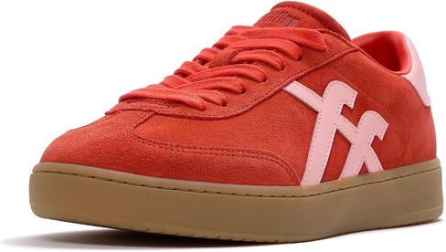 FitFlop The Dash T-Toe Leather/Suede Sneakers in Kuwait