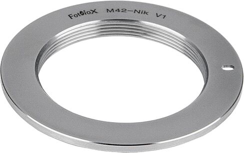 Fotodiox Pro Lens Mount Adapter - Compatible with M42 Type 1 Screw Mount Lenses to fit Compatible Nikon F Mount Cameras in Kuwait