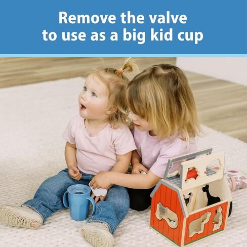 Dr. Brown's Milestones Cheers 360 Spoutless Transition Cup with Handles, Travel Friendly and Leak Free Sippy for Babies and Toddlers, Blue and Pink, BPA-Free, 7 oz/200 mL, 6m+ in Kuwait