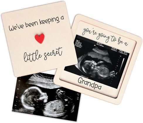 Hangwoous Hi Grandpa Pregnancy Announcement Ultrasound Frame | Sonogram Reveal Frame, Baby Announcement Gift For New Grandparents in Kuwait