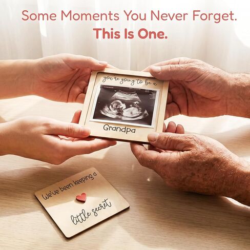 Hangwoous Hi Grandpa Pregnancy Announcement Ultrasound Frame | Sonogram Reveal Frame, Baby Announcement Gift For New Grandparents in Kuwait