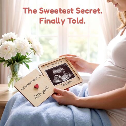Hangwoous Hi Grandpa Pregnancy Announcement Ultrasound Frame | Sonogram Reveal Frame, Baby Announcement Gift For New Grandparents in Kuwait