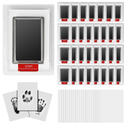 32Pcs Inkless Baby Hand and Footprint Kit, Baby Handprint and Footprint Kit, Clean Touch Ink Pad Kit, Pet Paw Print Set for Feet and Hands Family Memory Keepsake,Paw Print Kit for Dogs Cats in Kuwait