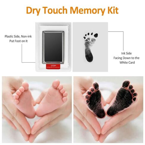 32Pcs Inkless Baby Hand and Footprint Kit, Baby Handprint and Footprint Kit, Clean Touch Ink Pad Kit, Pet Paw Print Set for Feet and Hands Family Memory Keepsake,Paw Print Kit for Dogs Cats in Kuwait
