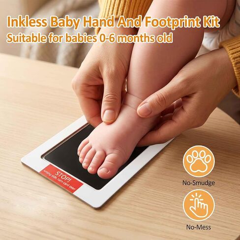 32Pcs Inkless Baby Hand and Footprint Kit, Baby Handprint and Footprint Kit, Clean Touch Ink Pad Kit, Pet Paw Print Set for Feet and Hands Family Memory Keepsake,Paw Print Kit for Dogs Cats in Kuwait