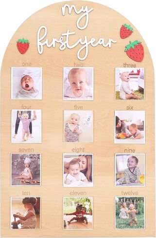Race Car Theme Birthday Photo Board - Fast One Birthday Decoration,Racing First Birthday 12 Month Milestone Board,Suitable for Photo Size (2.9 X 3.9 Inches) in Kuwait