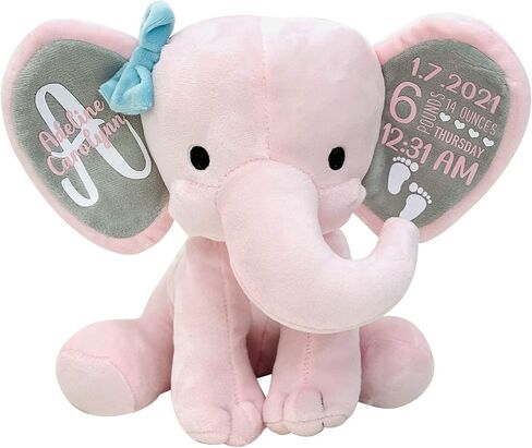 birth announcement baby keepsake gift for baby personalized stuffed animal in Kuwait