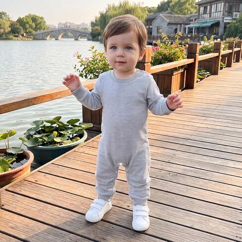 Newborn Baby Boy Knit Romper One Piece Jumpsuit Going Home Outfit | Rib Knit Taking Coming Going Home Outfit, Long Sleeve, Organic Cotton Baby Boy Clothes, 0 3 6 12 18 Month in Kuwait
