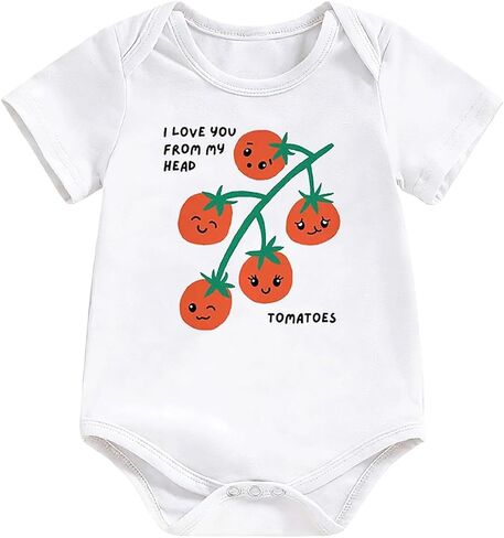 Infant Baby Boys Girls Funny Bodysuit Short Sleeve Letters Graphic Newborn Romper Announcement Coming Home Outfit in Kuwait