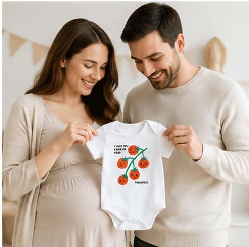 Infant Baby Boys Girls Funny Bodysuit Short Sleeve Letters Graphic Newborn Romper Announcement Coming Home Outfit in Kuwait