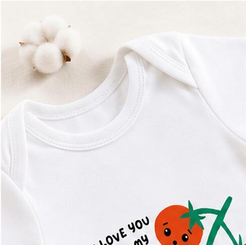 Infant Baby Boys Girls Funny Bodysuit Short Sleeve Letters Graphic Newborn Romper Announcement Coming Home Outfit in Kuwait
