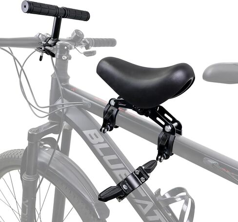 Front Mounted Bicycle Seats for Children, Kid Bike Seat Mountain with Handlebars Foot Pedals for Children 2~5 Years (Black) in Kuwait