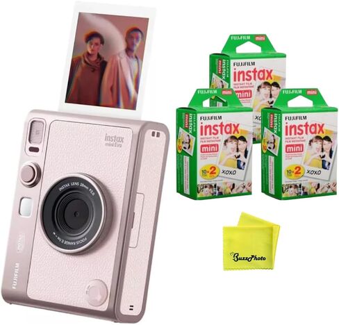 Fujifilm Instax Mini EVO Instant Camera (Pink) (Camera w/Extra Film 3-Pack) in Kuwait