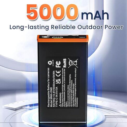 4-Pack 5000mAh Replacement Battery for Moultrie Edge Trail Cameras | USB-C & Solar Charging – Compatible with Edge/Edge Pro/Edge 2/Edge 2 Pro in Kuwait