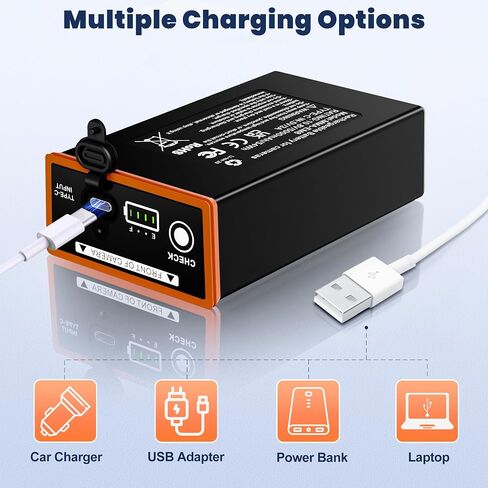 4-Pack 5000mAh Replacement Battery for Moultrie Edge Trail Cameras | USB-C & Solar Charging – Compatible with Edge/Edge Pro/Edge 2/Edge 2 Pro in Kuwait