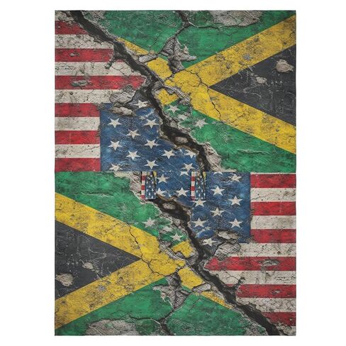 Jamaica USA Print Baby Car Seat Cover Stroller Canopy | Muslin-like Cotton Blend, Breathable, Multi-use, Newborn Essentials Must Haves, Fits Most Strollers, for Babies Boys Girls in Kuwait