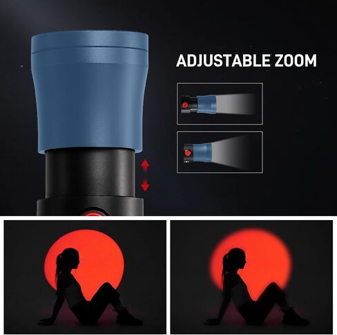 GVM PZ10C RGB Photography Flashlight, 12W Portable LED Video Spotlight, 4 Colors & 20 GOBO Effects, CRI95+, 7500mAh Battery, Handheld Camera Light for Photography, Filming & Studio, USB in Kuwait