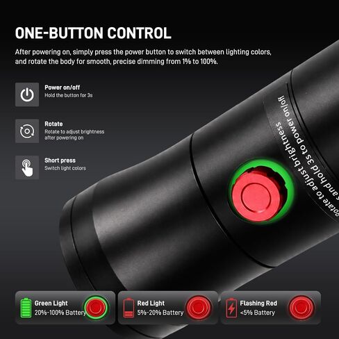 GVM PZ10C RGB Photography Flashlight, 12W Portable LED Video Spotlight, 4 Colors & 20 GOBO Effects, CRI95+, 7500mAh Battery, Handheld Camera Light for Photography, Filming & Studio, USB in Kuwait