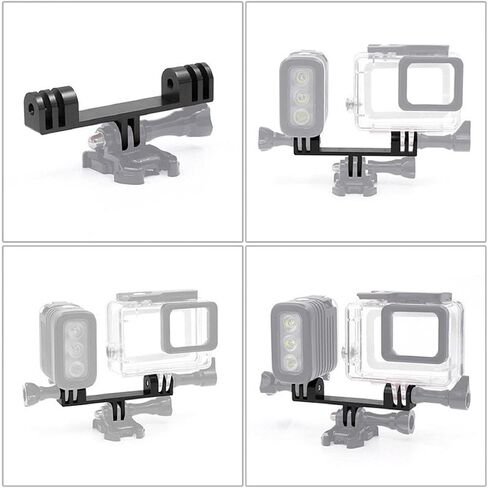 Camera LED Light Mount Tripod Bracket Flash Extension Bar, Dual Tripod Bracket for Camera for Camera,LED Light Accessory YUBJIANG in Kuwait