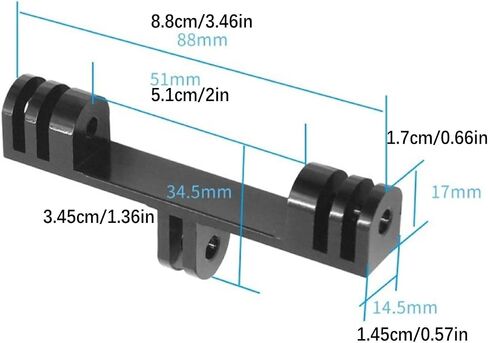 Camera LED Light Mount Tripod Bracket Flash Extension Bar, Dual Tripod Bracket for Camera for Camera,LED Light Accessory YUBJIANG in Kuwait