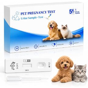At-Home Dog & Cat Pregnancy Test Kit – Urine-Based Early Detection, Fast 5-Min Results, 98.9% Accurate, Non-Invasive & Stress-Free for Pets in Kuwait