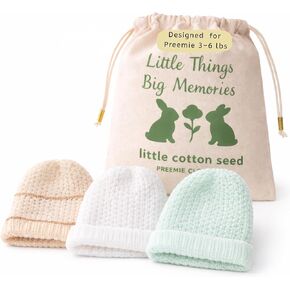 Preemie Knit Hat Set (3 Pack) – NICU Baby Caps for Premature & Micro Preemie 3–6 lbs –Handmade Hospital Small Hats in Saudi Arabia