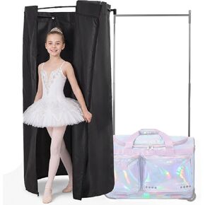 Fanwoli Changing Room System for Dance Bag with Rack, Anti-Tilt, 3rd Gen | Compatible Only with Fanwoli|360° Privacy Curtain|Dual-Side Zipper|10-Second Setup|Foldable Storage|Max height: 5.4 ft in Saudi Arabia