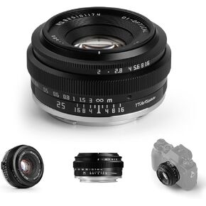 TTArtisan 25mm F2 XF-Mount APS-C Pancake Lens,Wide-Angle MF Large Aperture Mirrorless Lenses for Fujifilm (X-T30, X100VI, X-M5, X-E5, X-T5) for Daily Photography in Kuwait