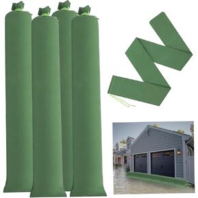 Sand Bags for Flooding 4Pcs Reusable Flood Barrier, 47.2x7.5 Inch Canvas Flood Water Barrier, Suitable for Indoor and Outdoor in Kuwait