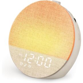 Geuuap Sunrise Alarm Clock, Natural Wake-Up Light White Noise Machine,Khaki | 30 Soothing Sounds, 17 Dimmable lights, Dual Independent Alarms, Bluetooth Speaker, Auto-off Sleep timer, Screen-Free Design in Kuwait