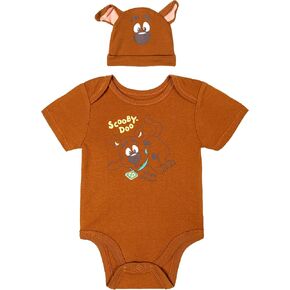 Scooby-Doo! Baby Cosplay Bodysuit & Hat Set Newborn to Infant Sizes (Newborn - 24 Months) in Saudi Arabia