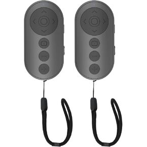 Remote Control for TikTok,Wireless Remote Camera Control Shutter with Zoom for iPhone, Front Rear Camera Switch,Page Turner for E-Book APP, Phone Remote, Scrolling Ring for TIK Tok (Black/Black) in Kuwait